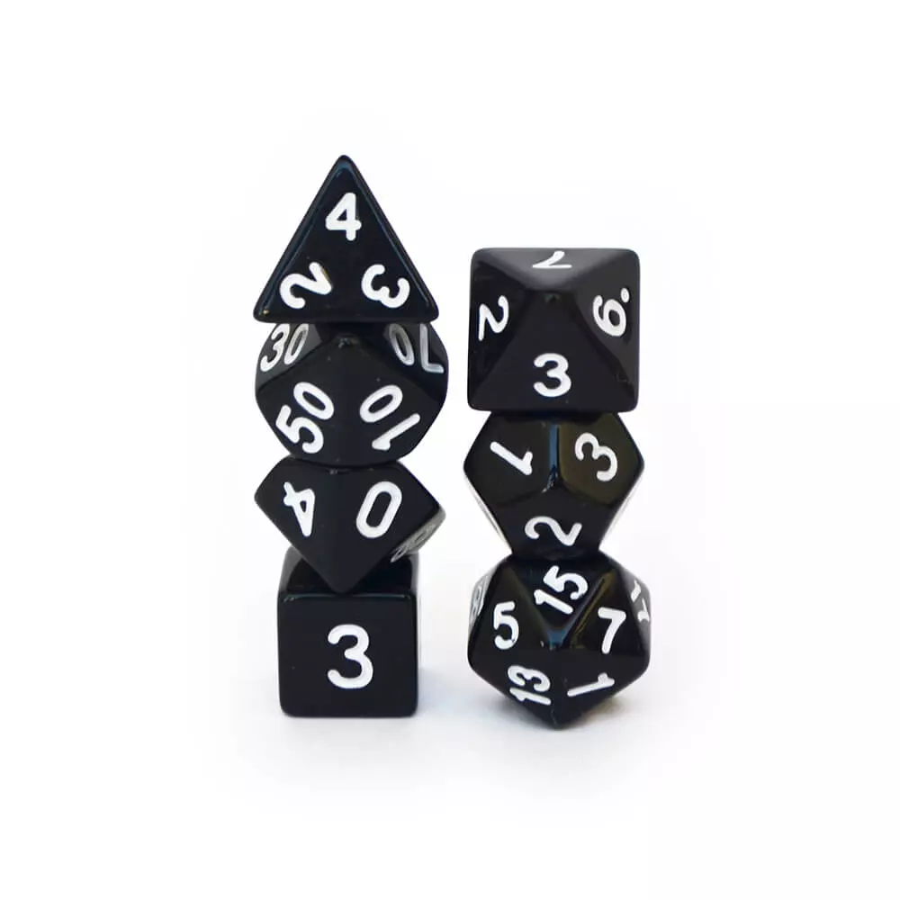 Conjunto com 7 Dados Opacos - Red Opaque Dice - Dados de RPG