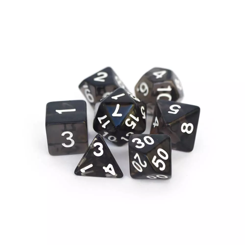 Dados para RPG Linha Black - Conjunto com 7 peças