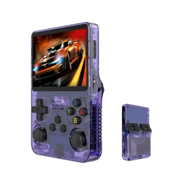 R36S Console Portátil Retrô - Tela IPS de 3,5” - 64GB - Experiência Nostálgica Tenha espaço de sobra para sua coleção de jogos com mais de 15.000 jogos em seu armazenamento de 64GB. Desfrute de visuais impressionantes com a tela IPS de 3,5 polegadas do R36S, que oferece uma resolução de 640x480, garantindo gráficos nítidos, detalhados e cores vibrantes.