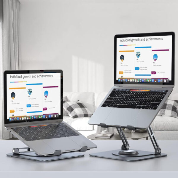 Melhore sua experiência de uso com o Suporte Giratório para Notebook e Laptop! Ideal para trabalho, estudos ou entretenimento, ele proporciona mais conforto, ergonomia e eficiência no uso do seu dispositivo.